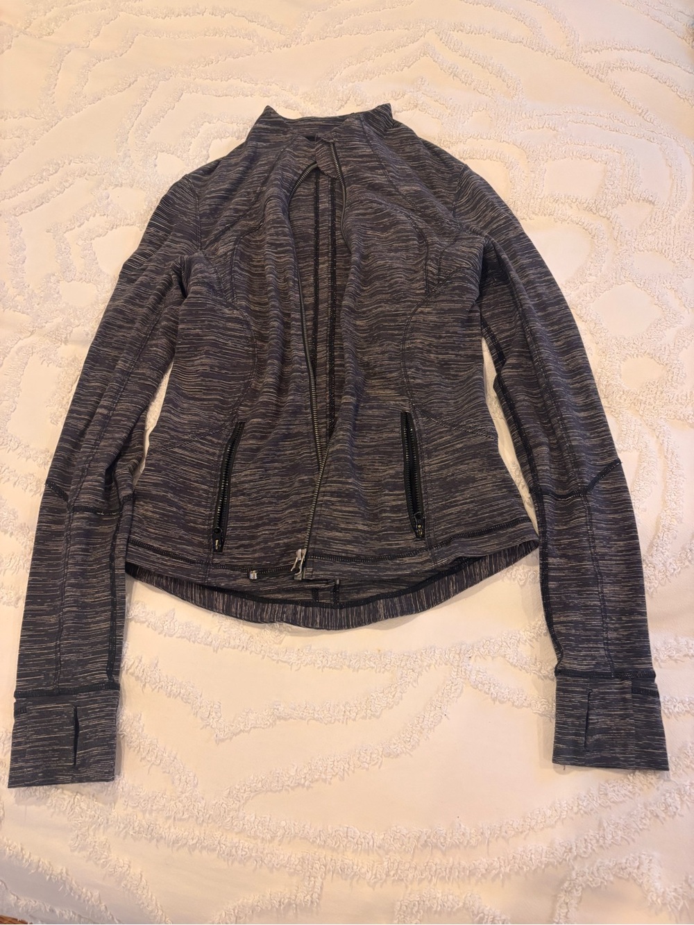lululemon athletica Women's Heathered Charcoal Zip-Up Jacket